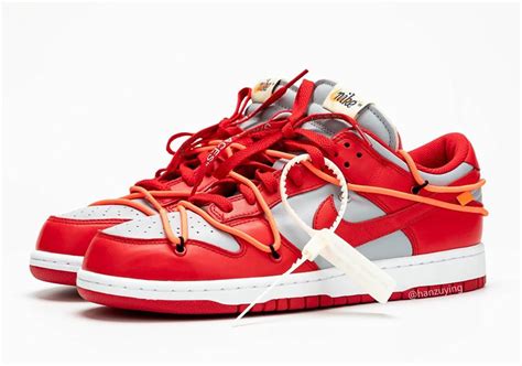 university red off white dunks